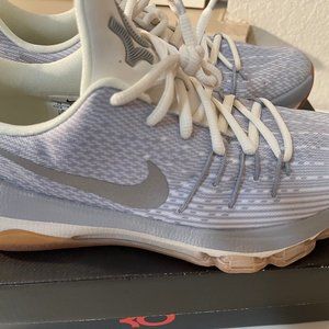 Nike KD 8 'Easter' Wolf Grey Metallic Silver 749375 - size 7Y